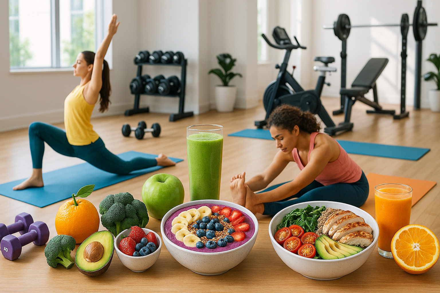 Gym yoga nutrition