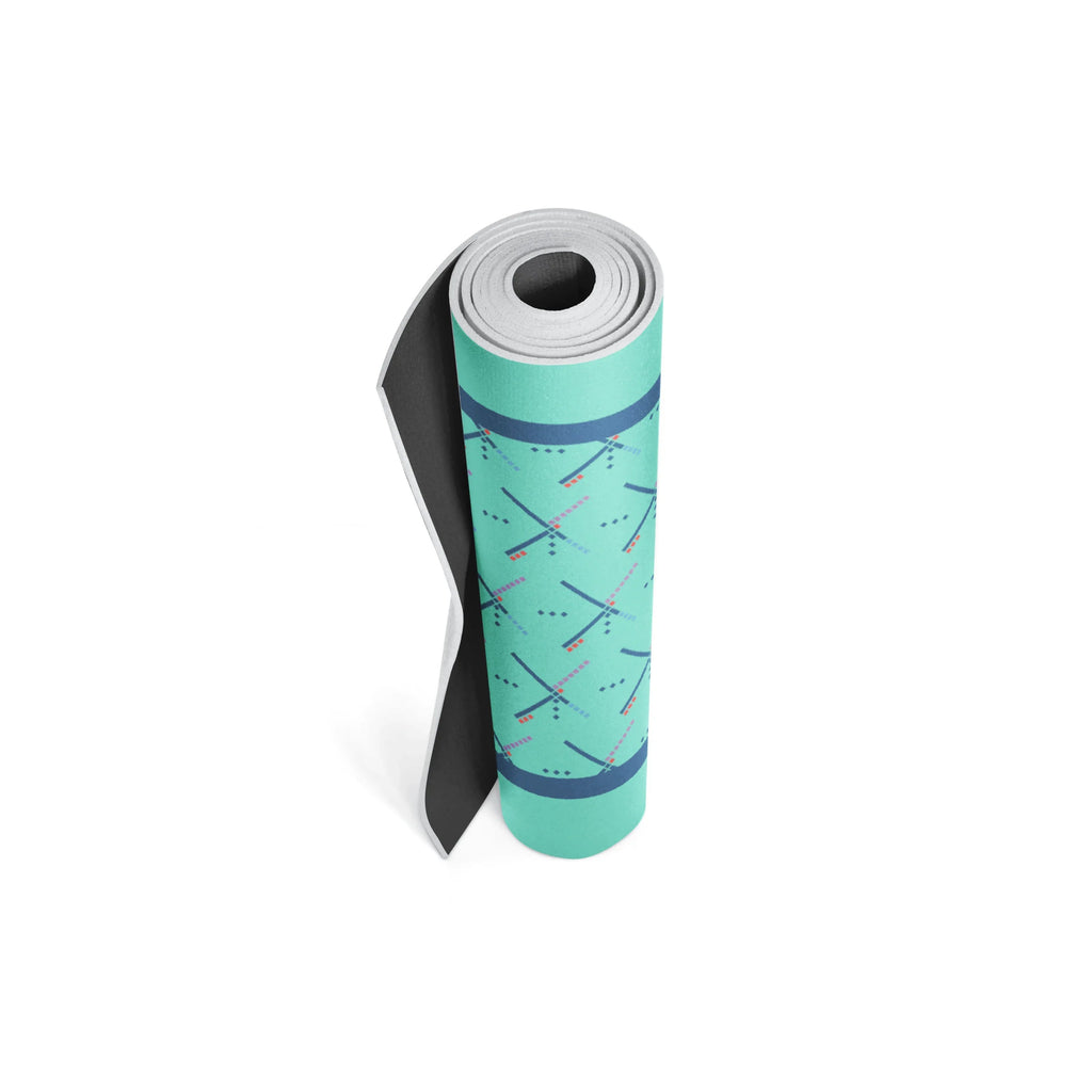 Yoga Mat | 6mm Thick | Turquoise | Non-Slip | Eco Friendly | Yune Yoga | PDX Carpet