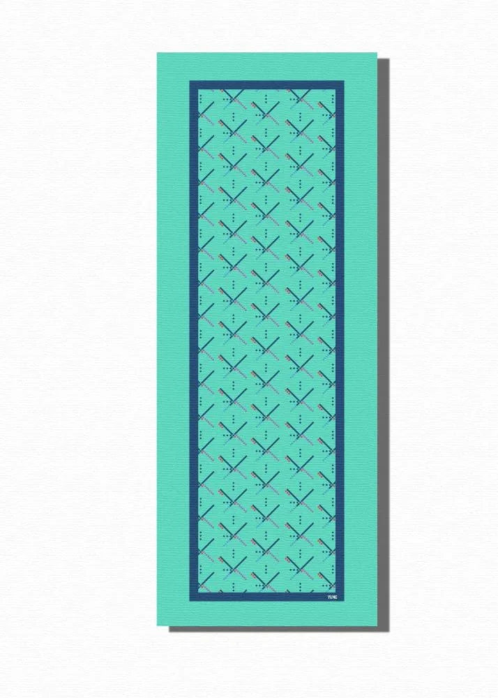 Yoga Mat | 6mm Thick | Turquoise | Non-Slip | Eco Friendly | Yune Yoga | PDX Carpet
